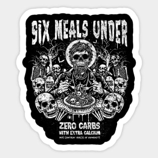 SIX MEALS UNDER Sticker